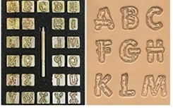 Set de stante "Alfabet lemn " pielarie, Leder haus