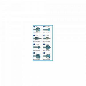 Set freze A/H/N/NN/P/Q/RR/S "3235" SUPER Q, pentru bijutieri, Niqua