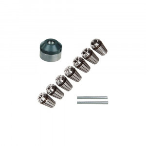 Set pensete ER11 Proxxon 24154, 2 - 7 mm, cu piulita M16 x 1, pentru strungul FD 150/E - Img 2