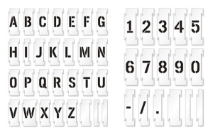 Set sabloane vopsire litere si cifre 0-9 / A-Z, de 5 -30 cm inaltime caracter.