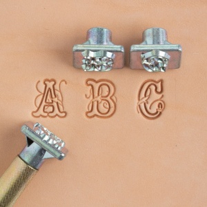 Set stante embosare piele ALFABET litere mari de 19mm. - Img 1