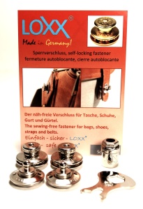 Seturi de incuietoare cap mic LOXX pentru genti de piele, diverse finisaje - Img 1