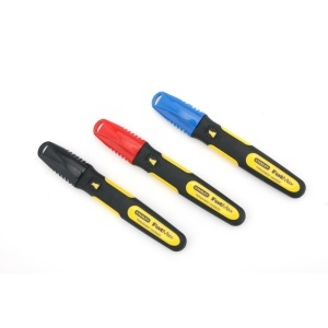 Stanley 0-47-315, Set 3 markere Fatmax, negru, albastru si rosu, permanente cu varf lat - Img 3