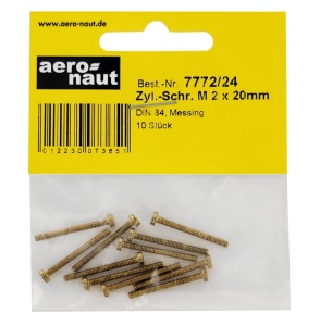 Surub alama M2 x 20 mm, cap cilindric cu fanta, set 10 buc | Modelism