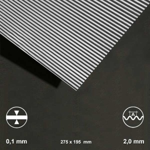 Tabla ondulata aluminiu Schulcz, unda 2.0 mm, 195x275mm | Modelism, Machete