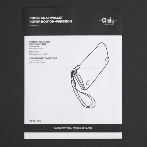 Tipar hartie portofel Roper cu capsa (Roper Snap Wallet) - Tandy Leather 56424-00 - imagine 3