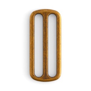 Trecatoare dubla 1909 (strap slide) pentru curele de 38 si 51 mm, alama antica - Tandy Leather - imagine 3