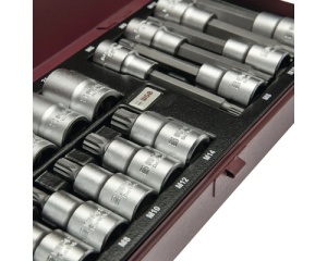 Trusă chei tubulare WGB 1/2", 18 piese, crom-vanadiu - Img 2