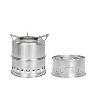 Aragaz pliabil pe lemne Stabilotherm Wood Stove Stack din otel inoxidabil - Img 3