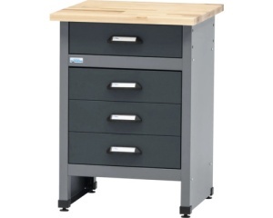 Banc de lucru 60 x 84 x 60 cm, 4 sertare, blat din lemn de fag