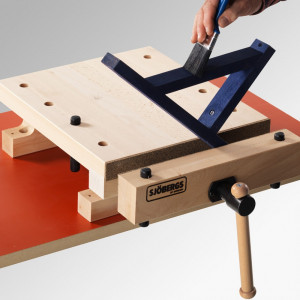 Banc de lucru portabil Sjöbergs cu menghina, lemn masiv de fag, deschidere 110 mm - Img 8