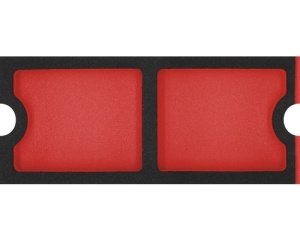Bază din burete pentru sertare WGB 268x38x114 mm, mărimea S, 2 compartimente