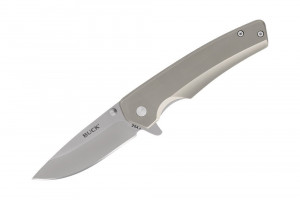 Briceag de buzunar Buck Odessa 0254SSS-B, otel 7Cr, maner otel inoxidabil, Frame Lock