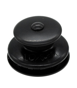 Buton superior nichelat negru pentru sisteme de fixare LOXX