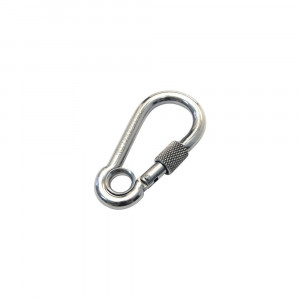 Carabiniera cu piulita de siguranta Nautic Pro 80mm, inox A4
