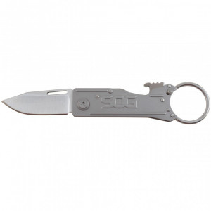 Cutit breloc SOG KeyTron KT1001-CP, lama 5Cr15MoV, Lockback, desfacator sticle integrat, EDC Keychain Knife - Img 1