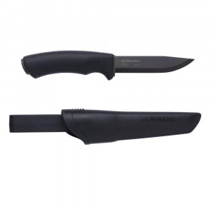 Cutit Bushcraft BlackBlade (C) Outdoor si Supravietuire, lama Otel Carbon C100S cu acoperire DLC , Morakniv