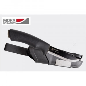 Cutit Bushcraft Survival BlackBlade (C) cu lama otel carbon C100S cu acoperire DLC , Morakniv - Img 3