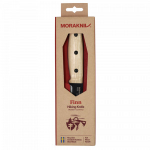 Cuțit de camping Morakniv Finn Ash Wood, inox, lamă neagră, mâner frasin - Img 2