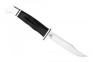 Cutit de vanatoare Buck 102 Woodsman 0102BKS-B, lama 10.2 cm, otel 420HC, maner Phenolic, teaca piele