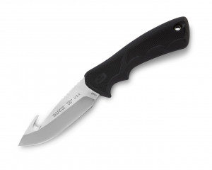 Cutit de vanatoare Buck 685 BuckLite MAX II Large Guthook 0685BKG-B, lama 10.2 cm, otel 420HC, maner cauciuc, teaca inclusa