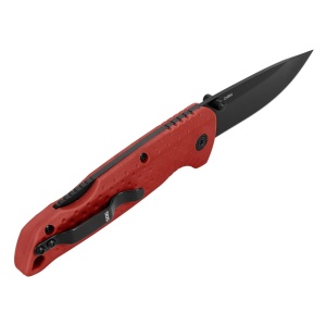 Cutit pliabil SOG Adventurer LB Red Black 13-11-07-43, lama Drop Point 5Cr15MoV Satin, Lockback, maner GRN Red & Black, EDC Outdoor - Img 7