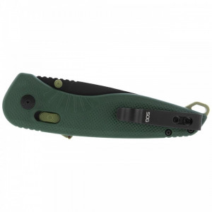 Cutit pliabil SOG Aegis AT Forest Moss 11-41-04-41, lama Drop Point CRYO D2 Black TiNi, deschidere asistata S.A.T., AT-XR Lock, maner GRN Forest Moss, EDC Premium - Img 2
