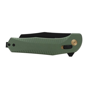 Cutit pliabil SOG Diverge XR Sheepsfoot Forest Green Black 12-02-03-43, lama Sheepsfoot D2 Stonewashed, XR Lock, deschidere Flipper, maner GRN Forest Green & Black, EDC Outdoor - Img 7