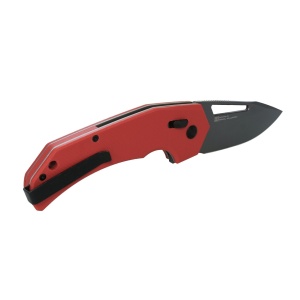 Cutit pliabil SOG Prohen XR Red Gray 12-25-02-57, lama Drop Point CRYO D2 Stonewashed, XR Lock, deschidere Flipper, maner G10 Red & Gray, EDC Tactical - Img 6