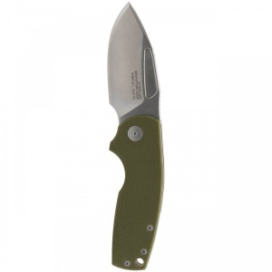 Cutit pliabil SOG Stout SJ OD G10 Stonewash 16-03-01-57, lama Sheepsfoot D2 Stonewashed, Slip Joint, Nail Nick, maner G10 Olive Drab, EDC - Img 5