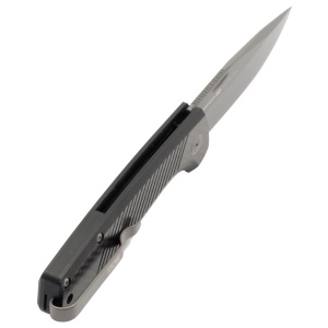 Cutit pliabil SOG Terminus SJ LTE Carbon Graphite TM1006-BX, lama Drop Point CPM S35VN TiNi Graphite, Slip Joint, Nail Nick, maner Carbon Fiber, EDC Premium