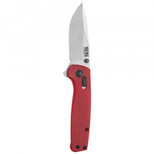 Cutit pliabil SOG Terminus XR G10 Crimson, lama D2 Black TiNi, XR Lock, maner G10 rosu, Flipper EDC - Img 6