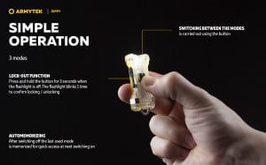 F06001G Lanterna breloc Zippy- gri onix, Armytek - Img 8
