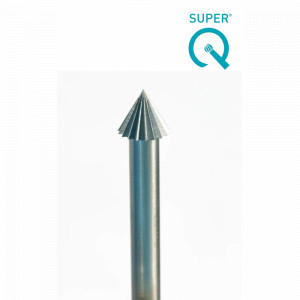 Freza conica O (f) 60grd SUPER Q, 6 buc, pentru bijutieri, Niqua