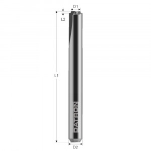 Freza cu 2 caneluri, Datron 00784908, 0.8x0.3x3.0mm - Img 3