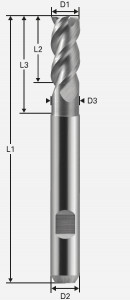 Freza cu 3 caneluri, Datron 0068033A, 3.0x6.0mm - Img 3