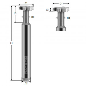 Freza T-Slot 4 caneluri, 8.0x1.0x6mm, 0068424K, Datron - Img 2