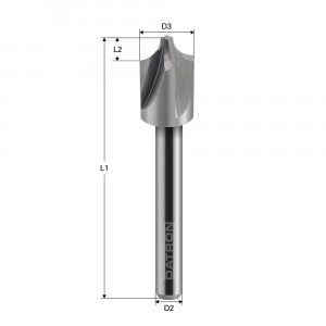Freza tesire 4 caneluri, Datron 0068414N 4.0x4.0x8.0mm - Img 3