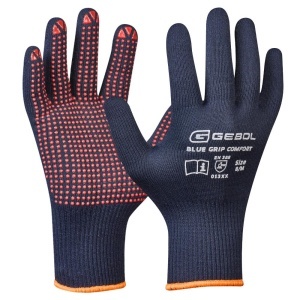 Gebol 709429_10, Manusi de protectie Blue Grip Comfort, din nylon si poliacrilic, acoperire cu puncte din PVC, uz profesional, marimea 10/XL - Img 2