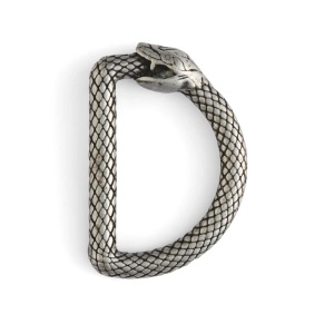 Inele D Infinity Snake (Ouroboros), argintiu antic, fara nichel - Tandy Leather