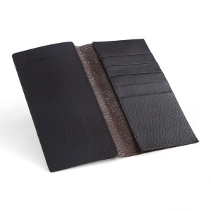 Interior de portofel Roper din piele neagra Tandy Leather, cu buzunare pentru carduri si bani
