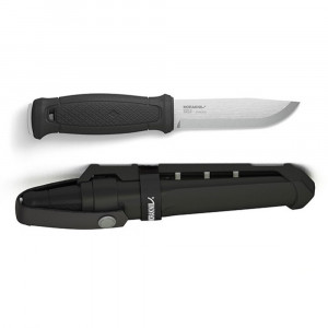 Kit Cutit Full-Tang Morakniv Garberg INOX Multimount, Teaca si maner Polimer negru, pentru Bushcraft și Outdoor