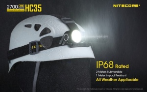 Lanterna Frontala Nitecore HC35, 2700 Lumeni, Forma L, Magnetica, Acumulator 21700 4000 mAh, IP68 - Img 5