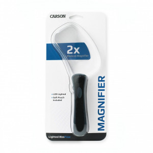 Lupa de mana RimFree putere 2x dreptunghiulara acrilica cu led, Carson - Img 6
