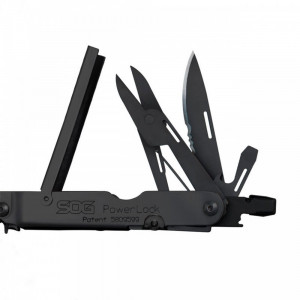 Multitool SOG PowerLock EOD Black Oxide cu husa din nylon, 17 functii, Compound Leverage - Img 10