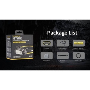 Nitecore HC75 UHE - Lanterna Frontala 3000 Lumeni USB-C - Img 20
