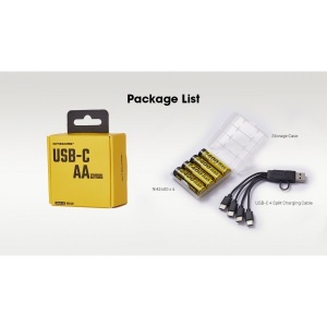 Nitecore NH2400 Set 4 Acumulatori AA USB-C - Img 12