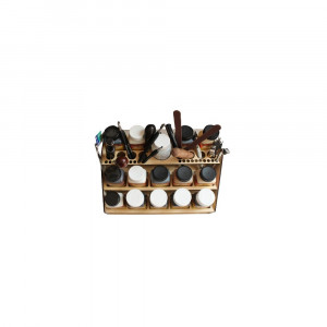 Organizator scule de pielarie din placaj de cedru – 43 compartimente (32.3 x 20.7 cm) - Img 5
