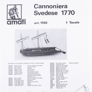 Planuri constructie navomodel, Canoniera Suedeza, Lungime: 345mm, Amati Italia - Img 1