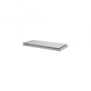 Polite metalice raft Dolle Steelboards 800x300 mm, argintii, 2 bucati - Img 1